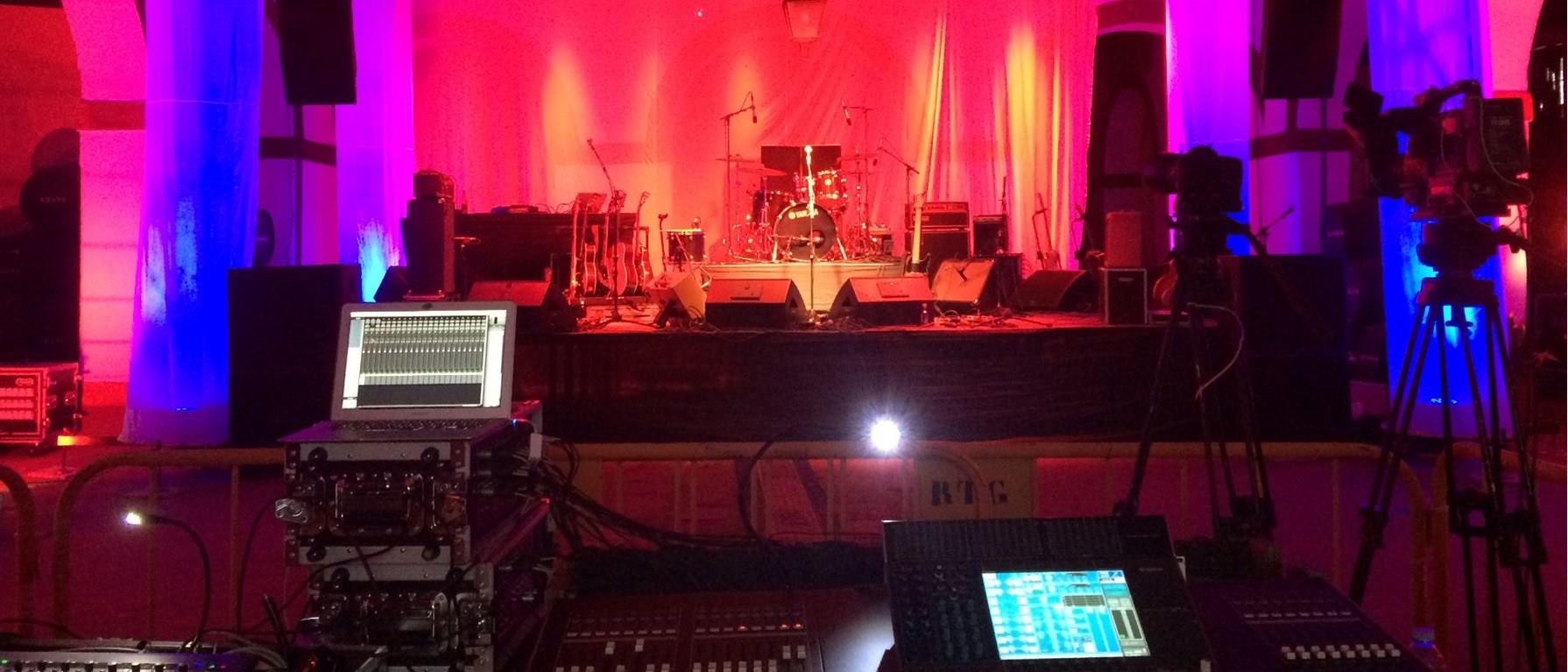 preparación acústica de evento